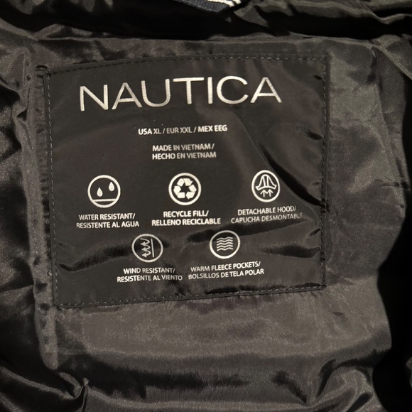 Nautica Ladies' Puffer Jacket, Water and Wind Resistant Black XL New with Tags - Picture 6 of 16